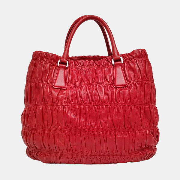 Gaufre Quilted Lambskin Red