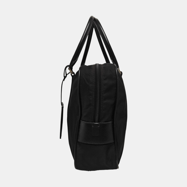 Nylon Top Handle Bag Black