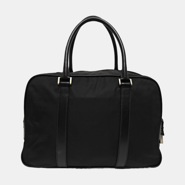 Nylon Top Handle Bag Black