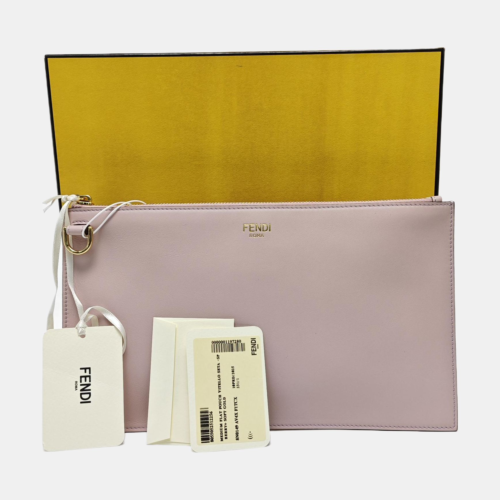 Calfskin Clutch Pink