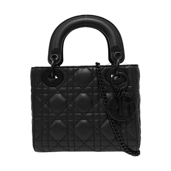 Lady Dior Mini Cannage Lambskin Black