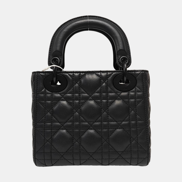 Lady Dior Mini Cannage Lambskin Black