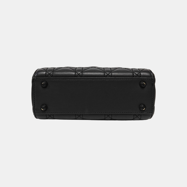 Lady Dior Mini Cannage Lambskin Black