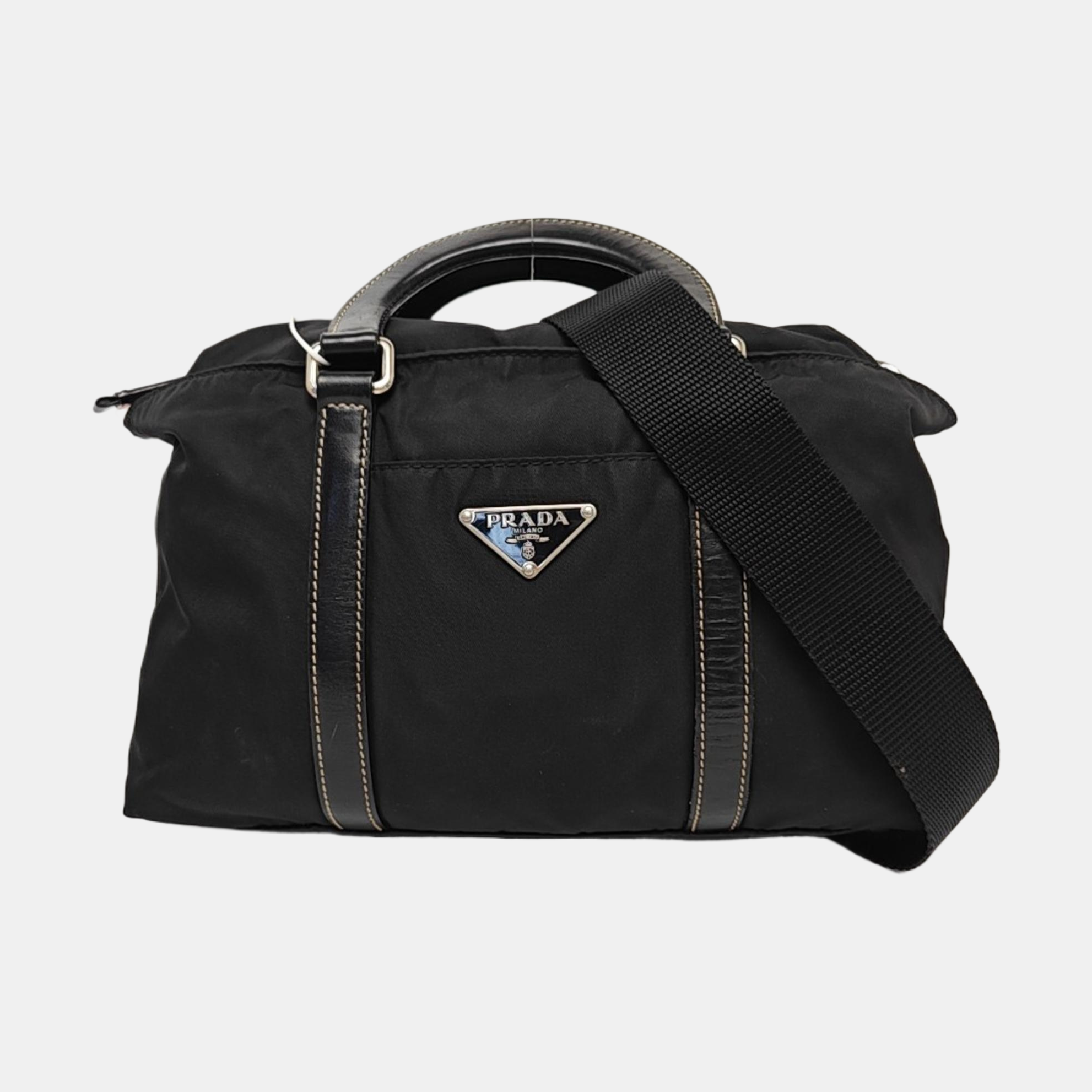 Nylon Shoulder Bag Black