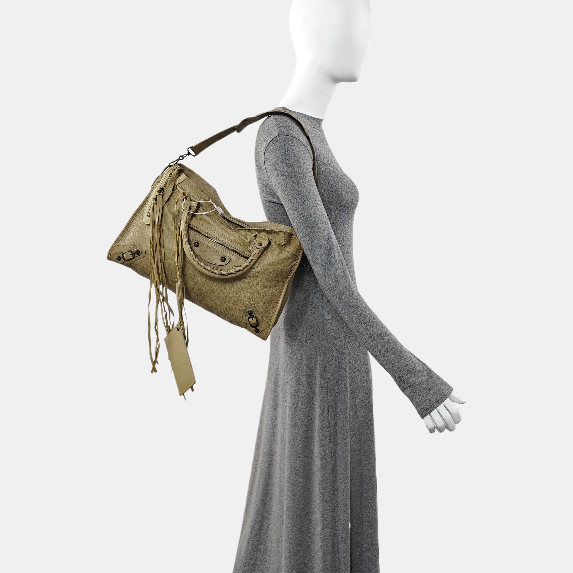 Classic City Medium Lambskin Beige