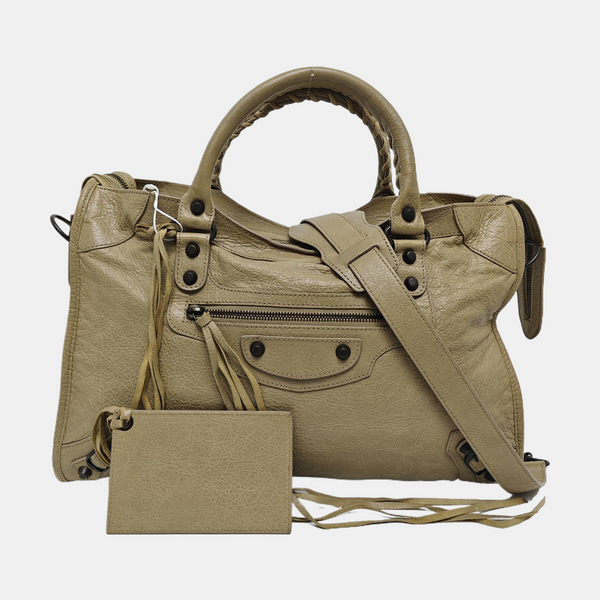 Classic City Medium Lambskin Beige