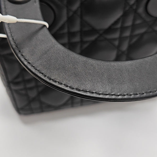 Lady Dior Mini Cannage Lambskin Black