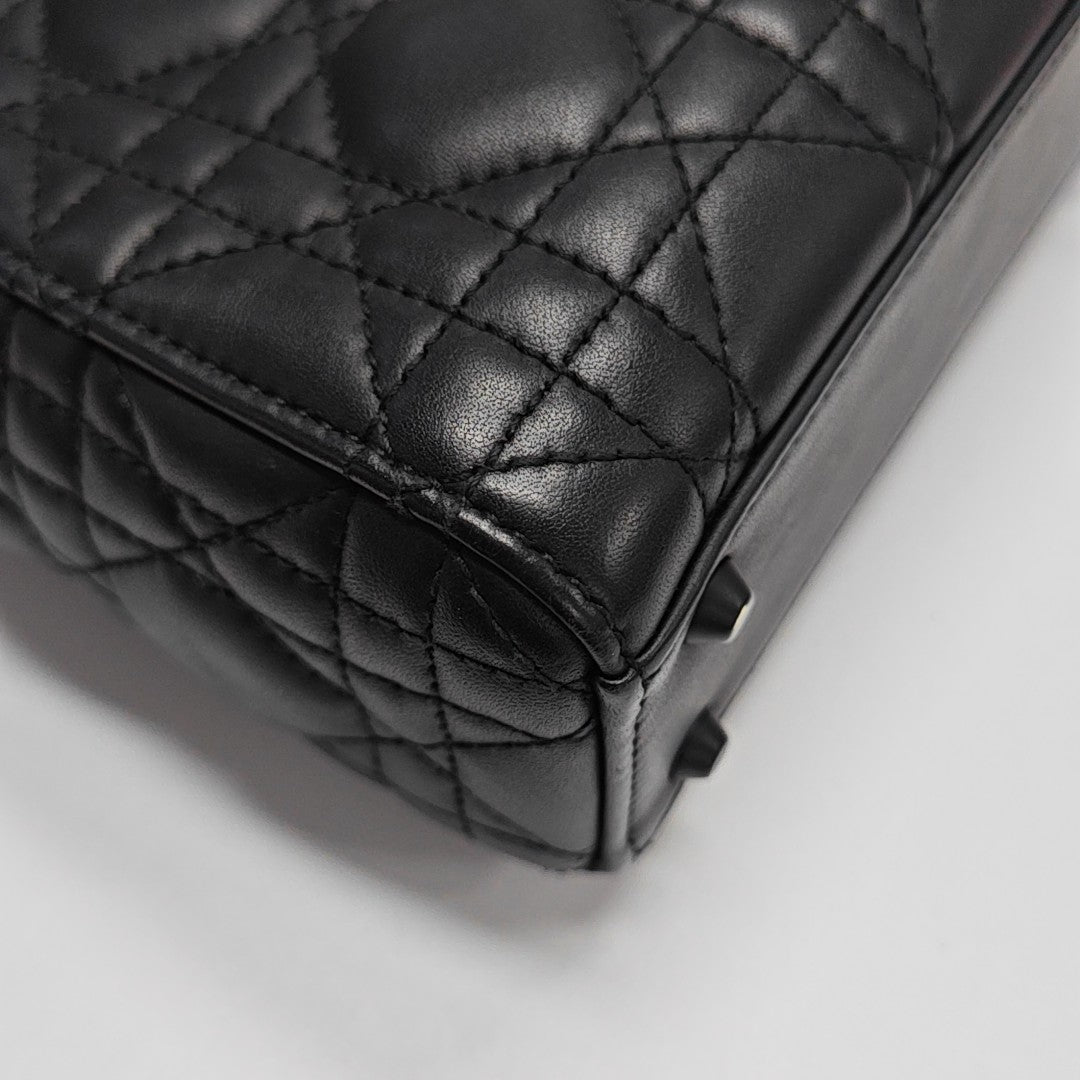 Lady Dior Mini Cannage Lambskin Black