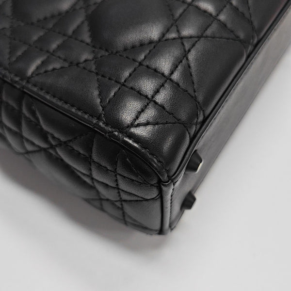 Lady Dior Mini Cannage Lambskin Black