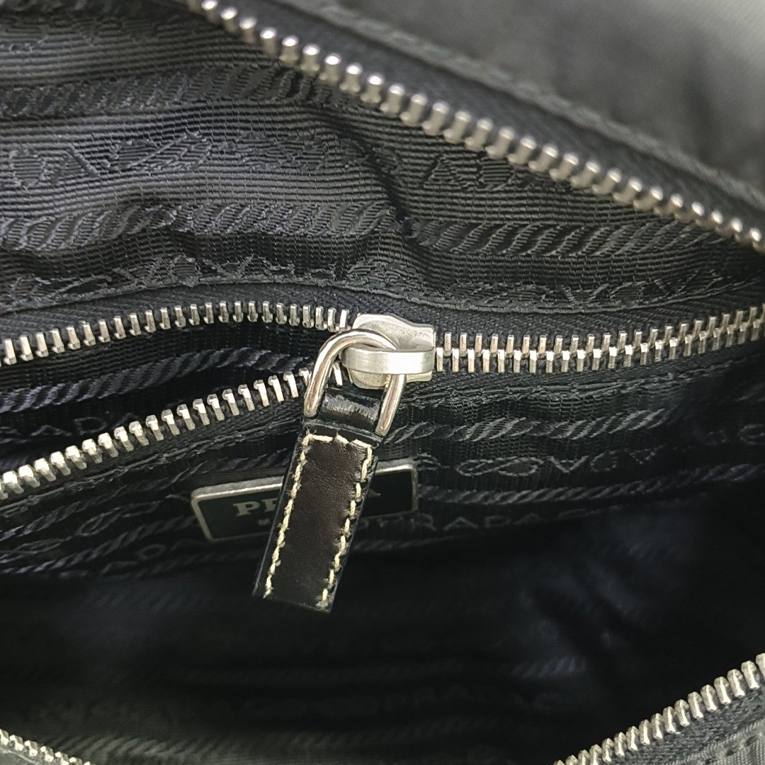 Nylon Shoulder Bag Black