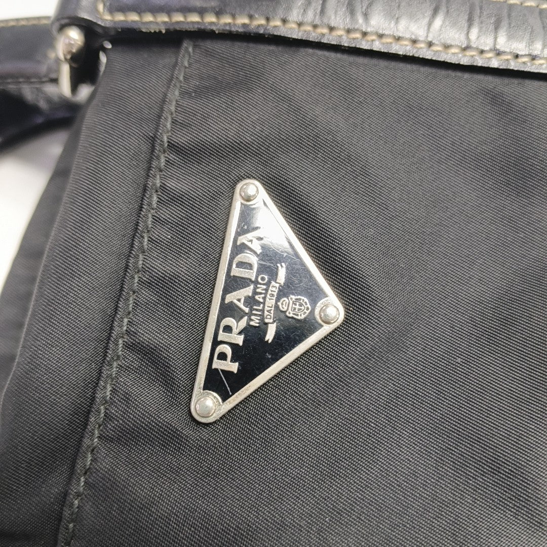 Nylon Shoulder Bag Black