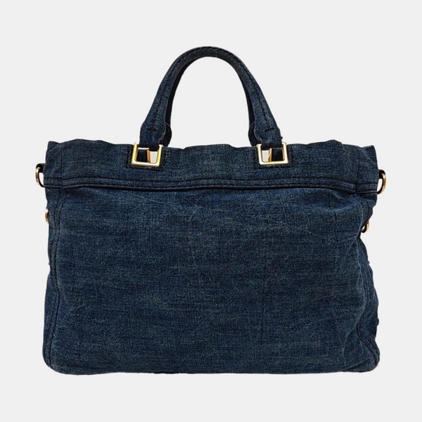 Denim Quilted Denim Blue
