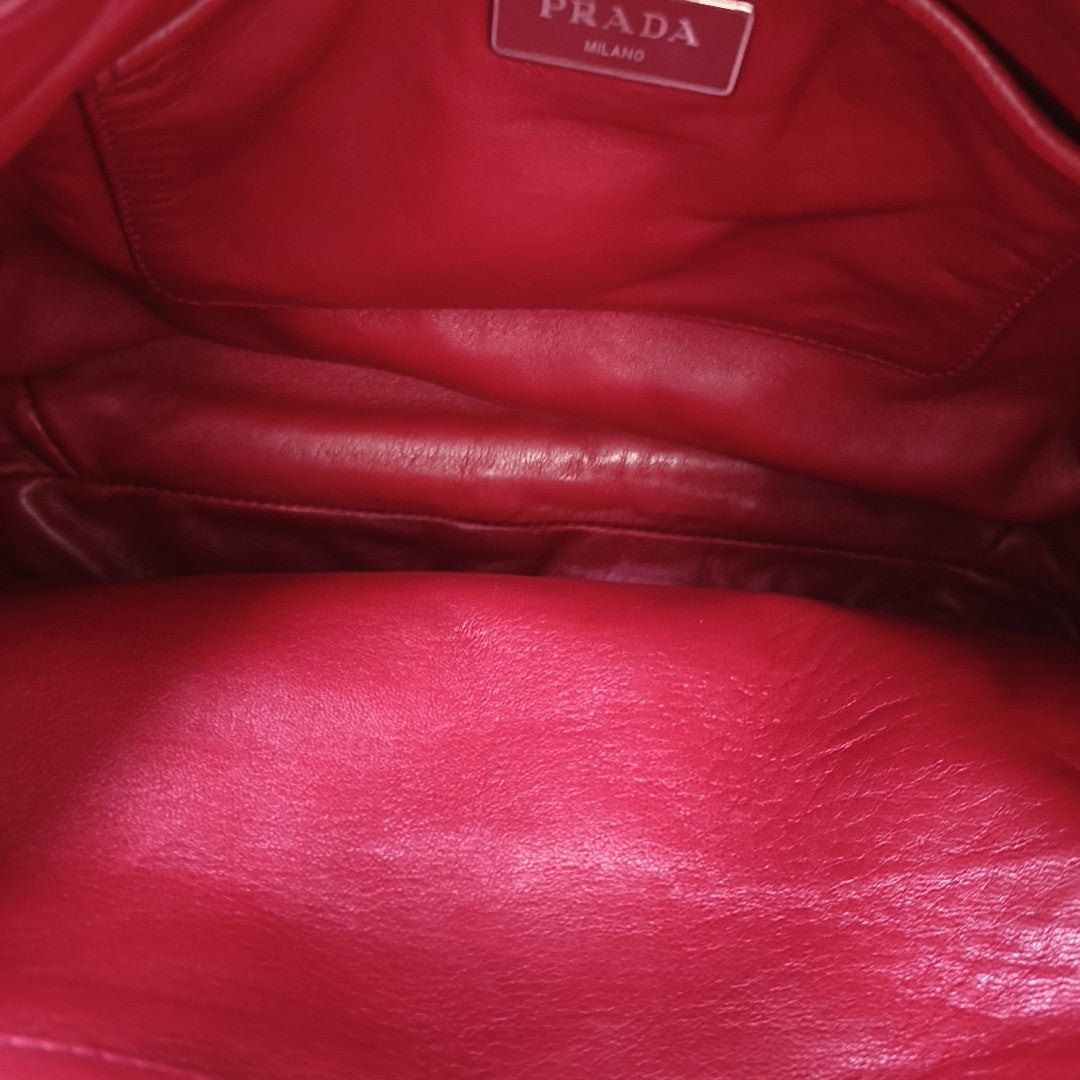 Gaufre Quilted Lambskin Red