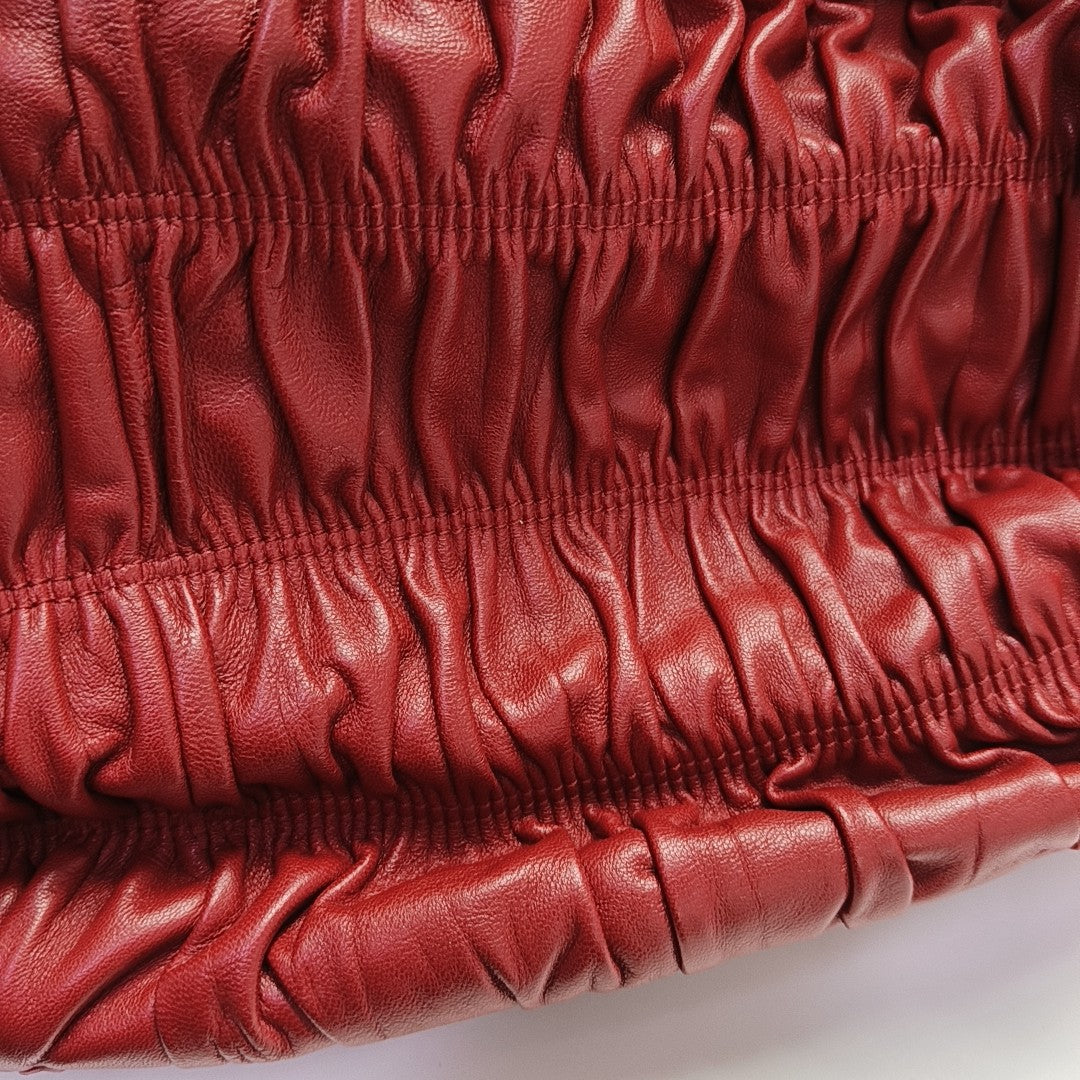 Gaufre Quilted Lambskin Red