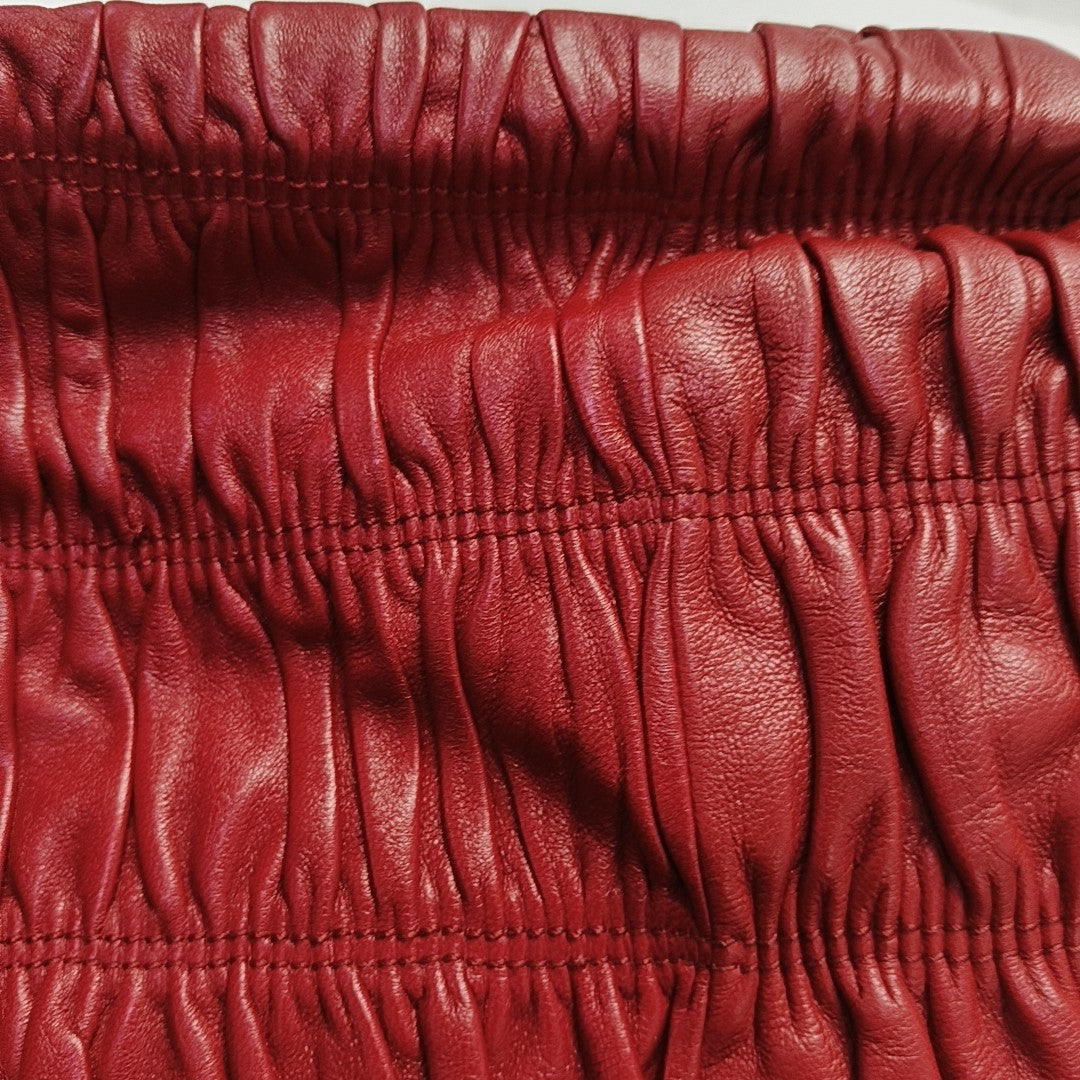 Gaufre Quilted Lambskin Red