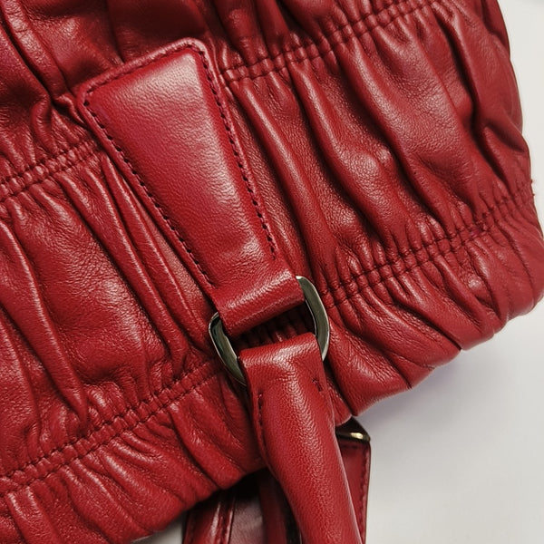 Gaufre Quilted Lambskin Red
