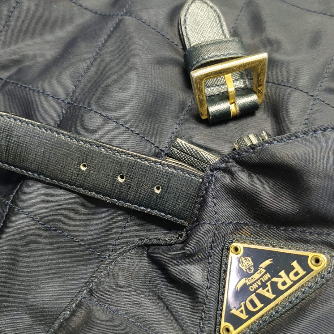 Vela Quilted Nylon Blue