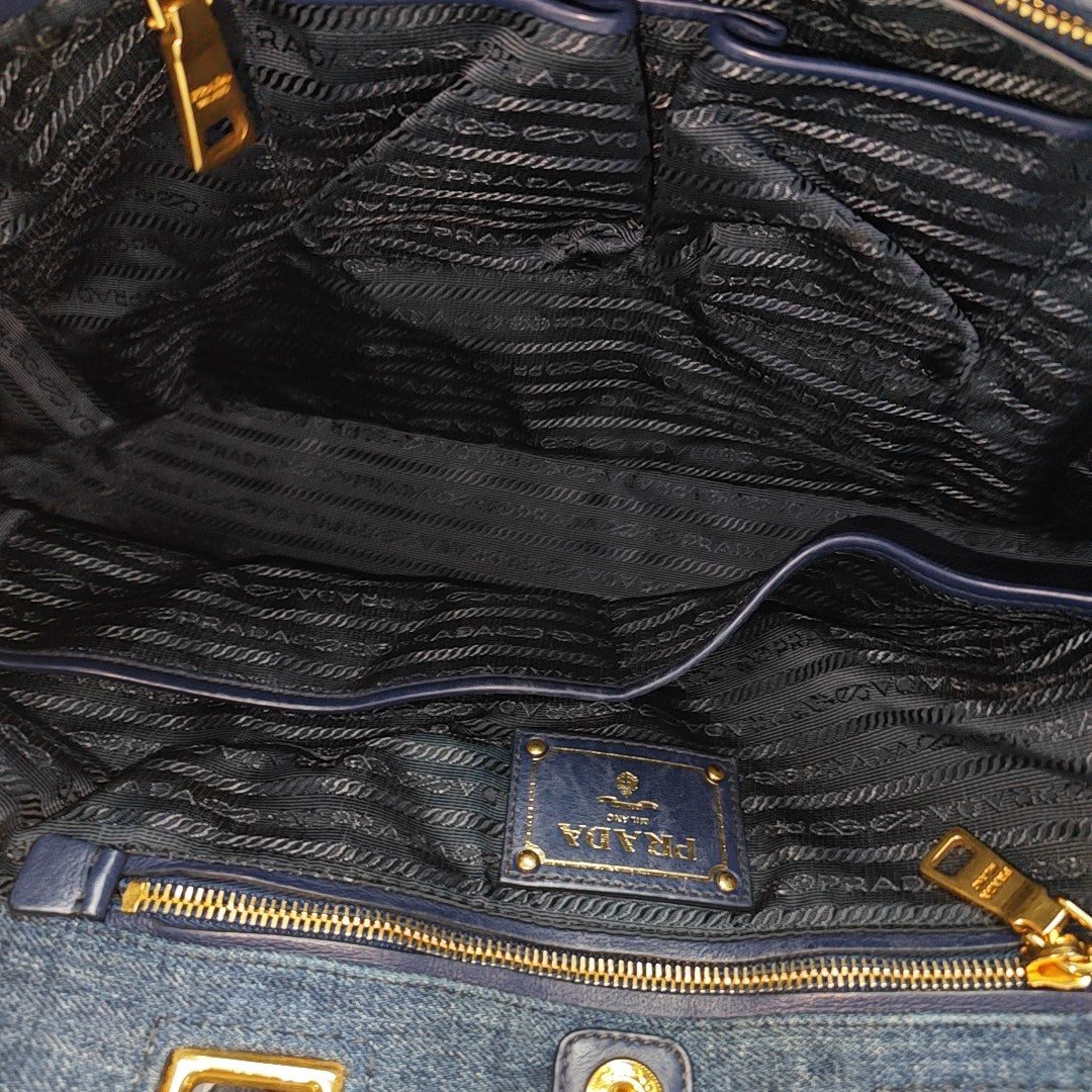 Denim Quilted Denim Blue