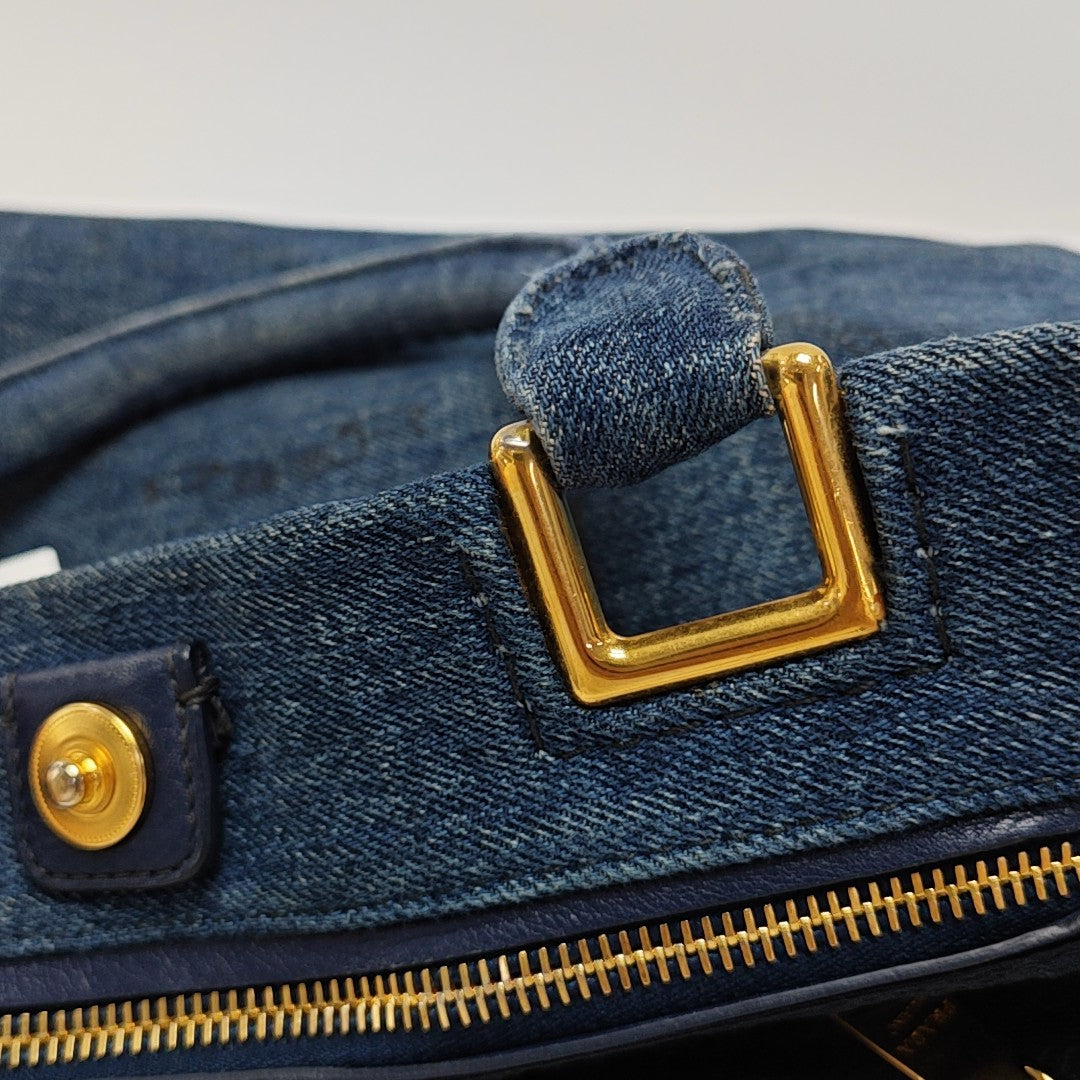 Denim Quilted Denim Blue