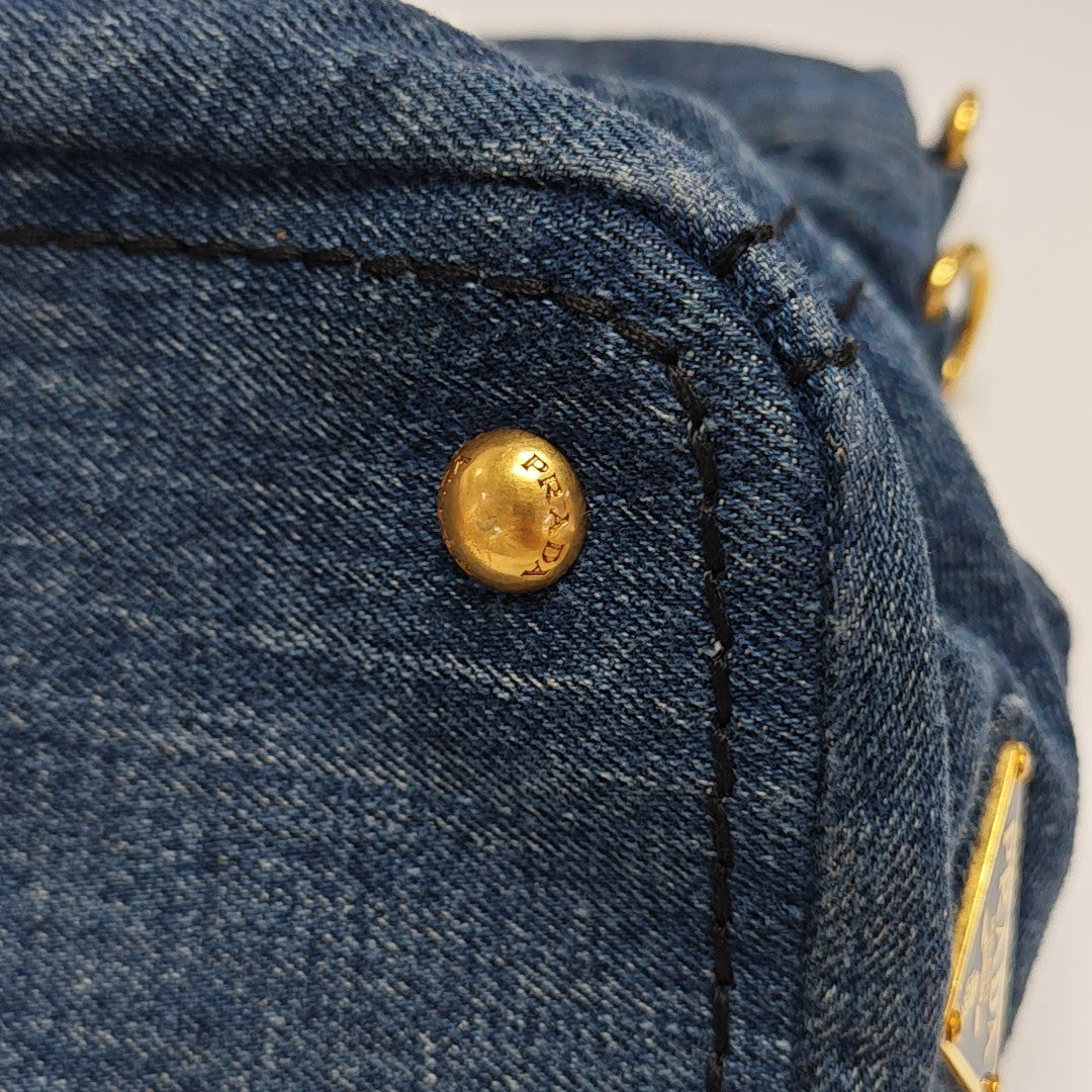 Denim Quilted Denim Blue