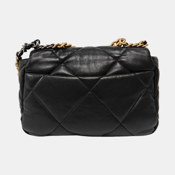 CHANEL 19 Small Quilted Lambskin Black