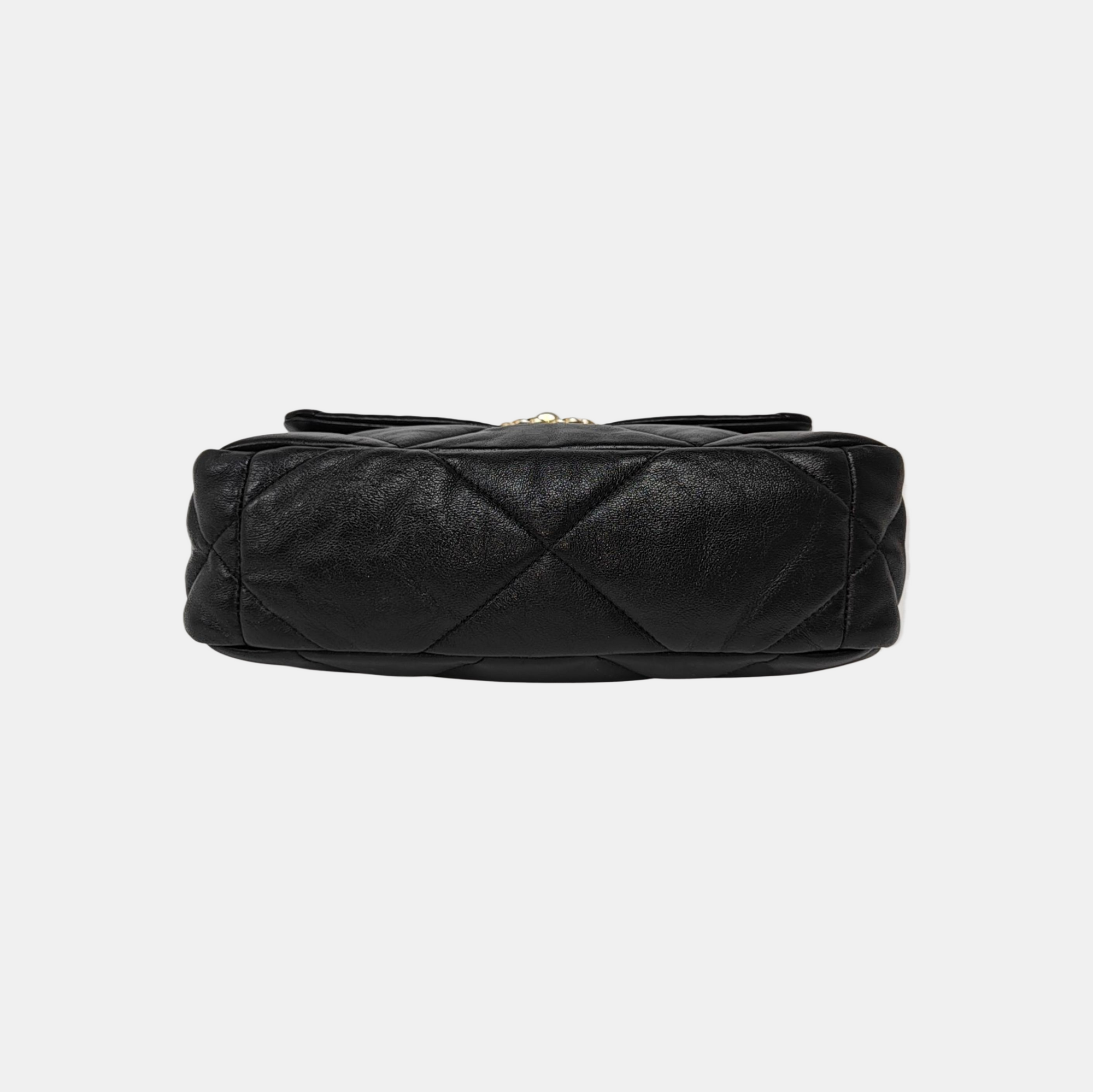 CHANEL 19 Small Quilted Lambskin Black