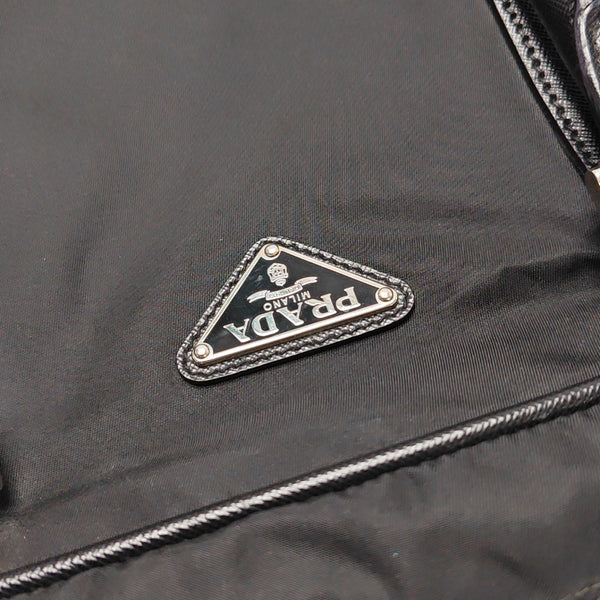 Nylon Top Handle Bag Black
