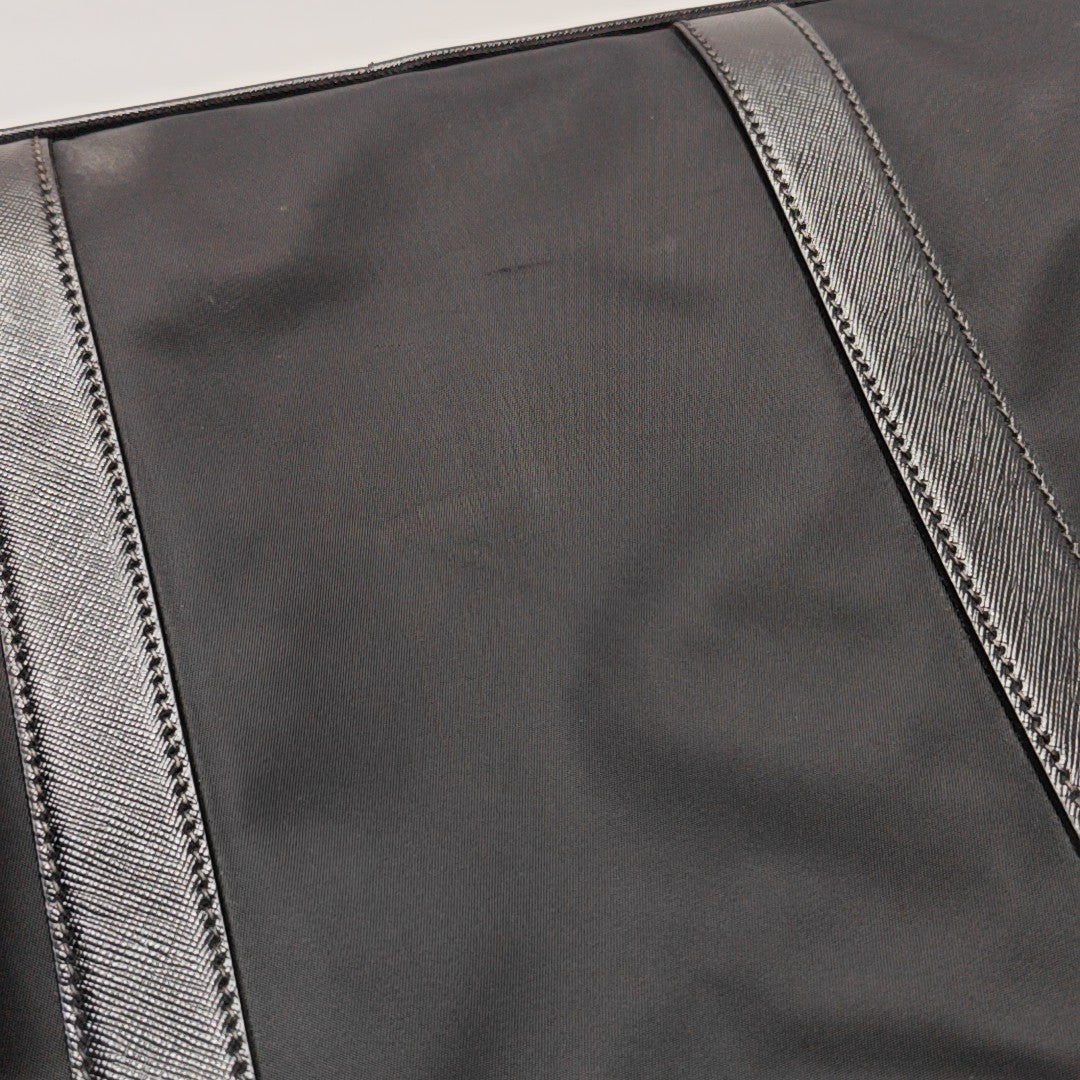 Nylon Top Handle Bag Black