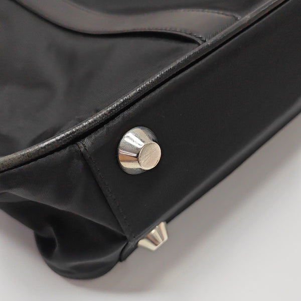 Nylon Top Handle Bag Black