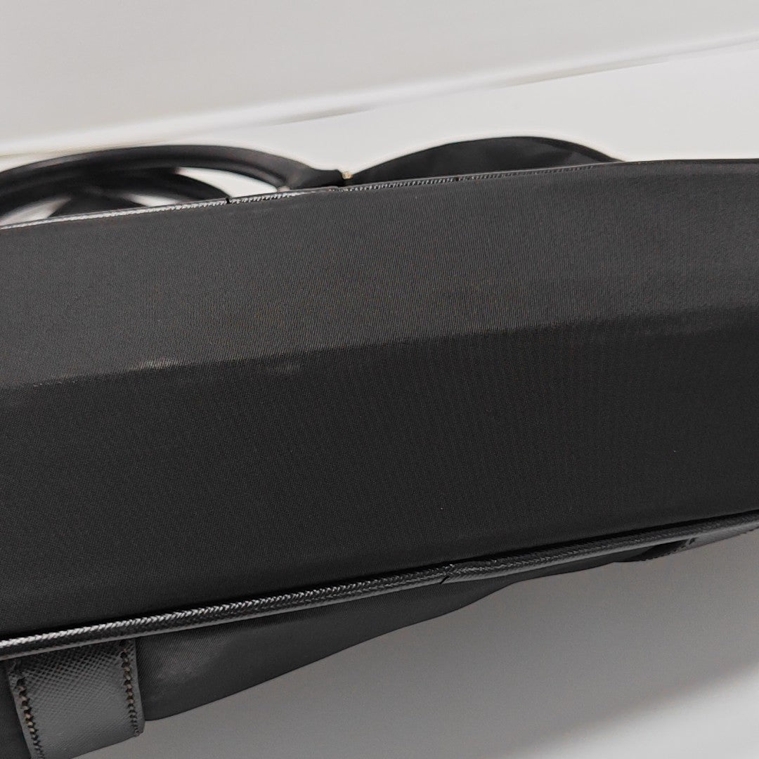 Nylon Top Handle Bag Black