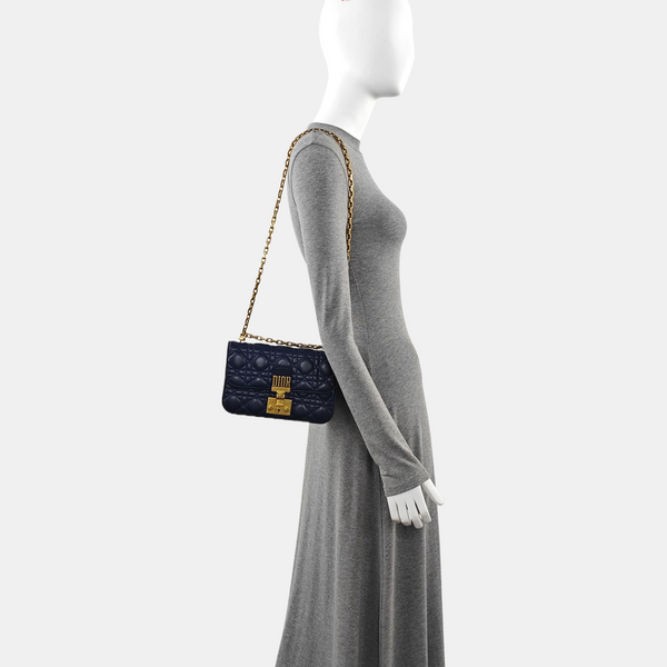 Dioraddict Cannage Lambskin Blue