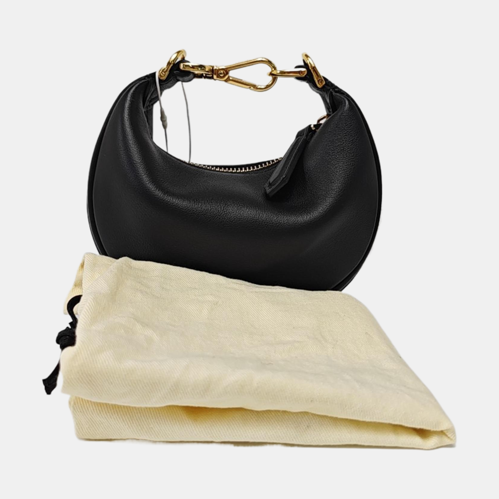 Calfskin Top Handle Bag Black
