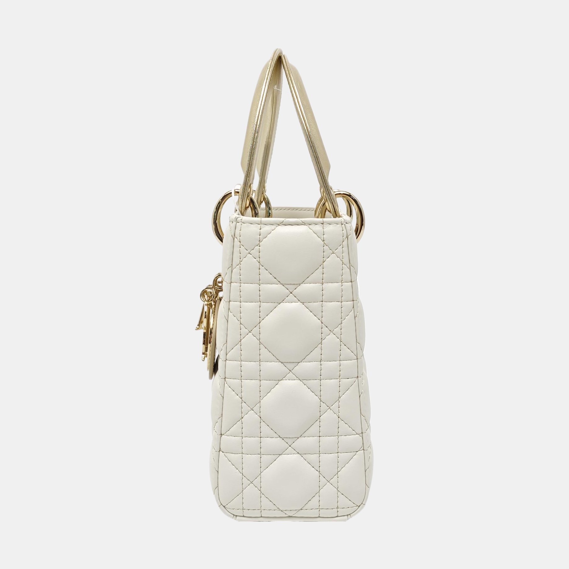 Lady Dior Small Cannage Lambskin White