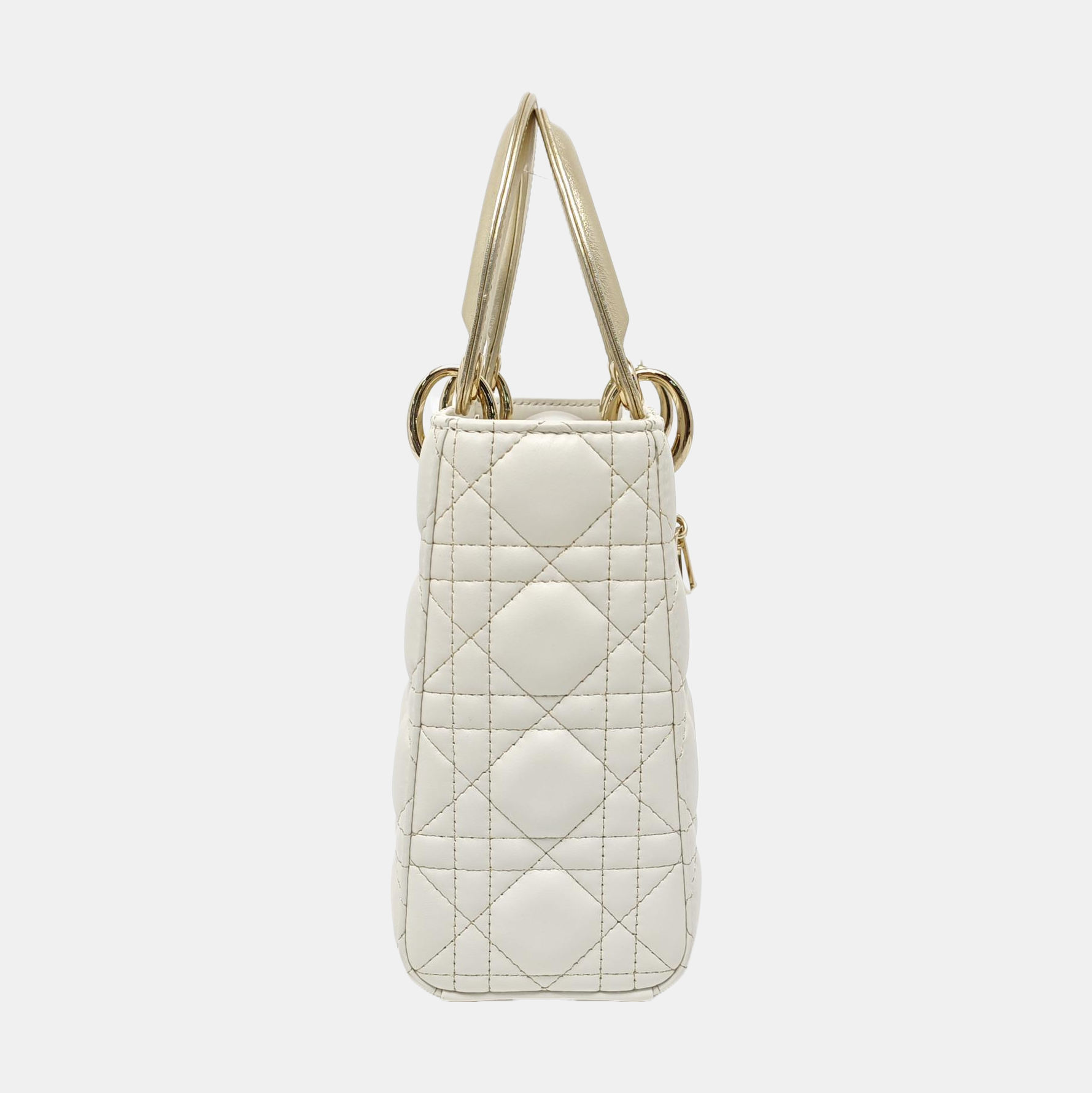 Lady Dior Small Cannage Lambskin White