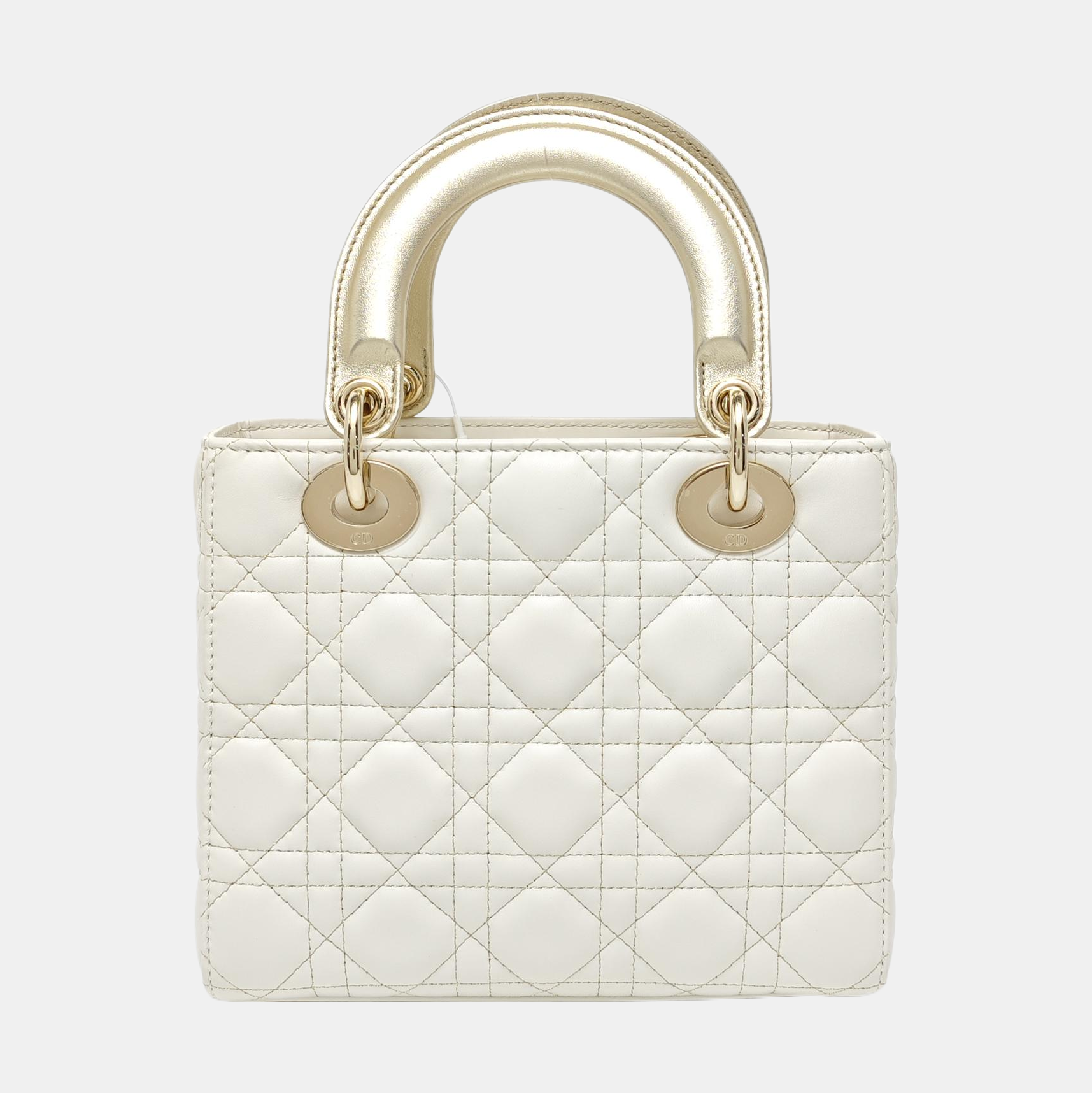 Lady Dior Small Cannage Lambskin White