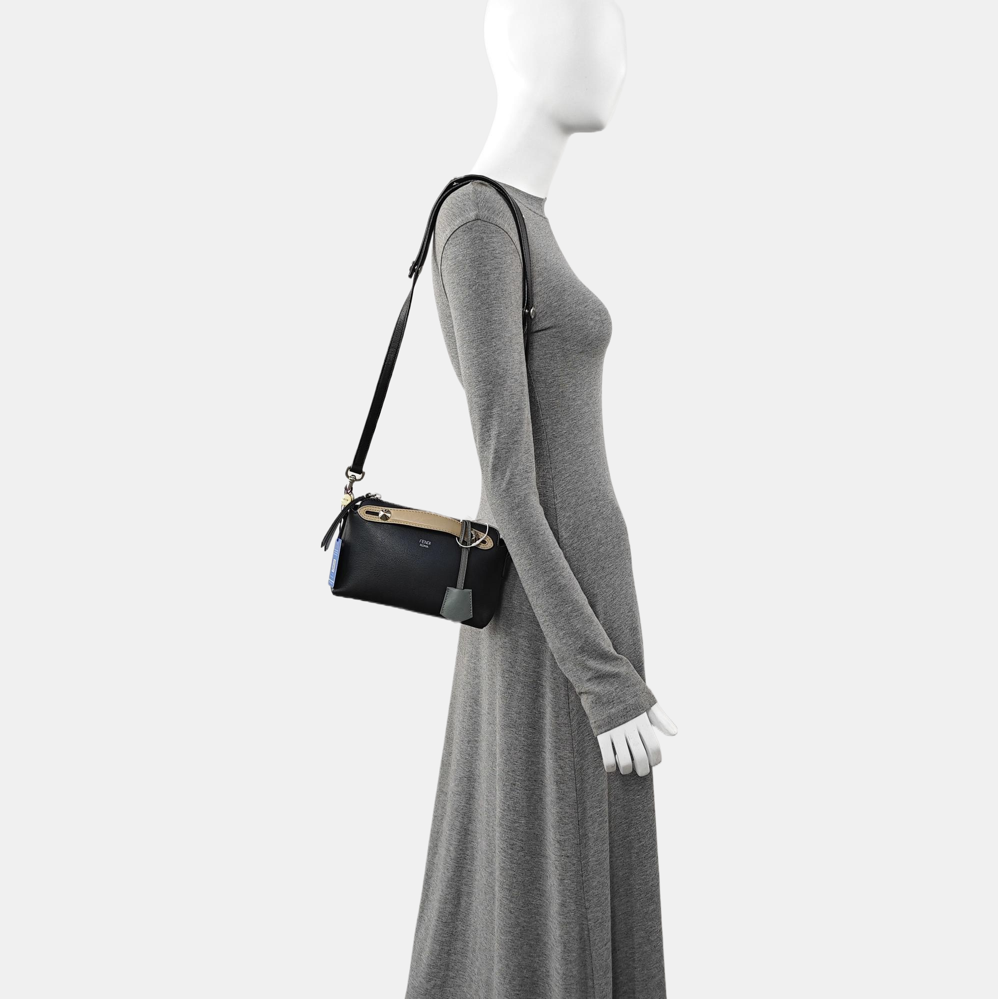 Calfskin Shoulder Bag Black