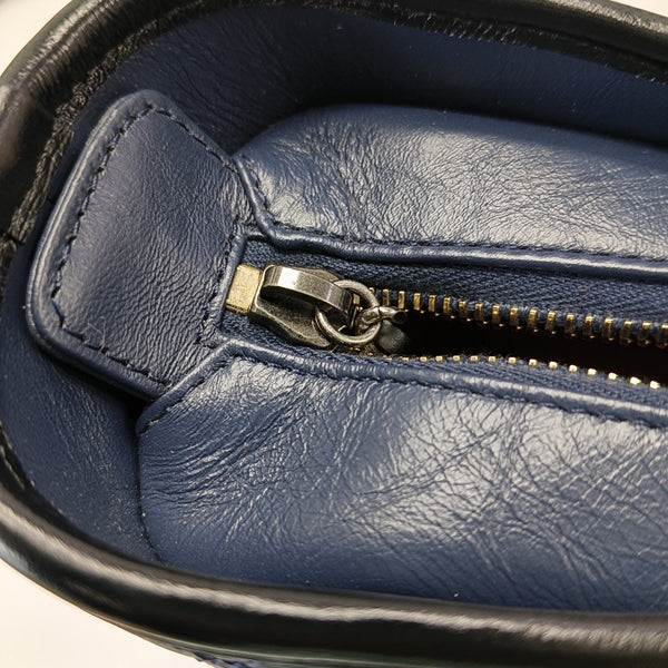 GABRIELLE Medium Quilted Calfskin Blue