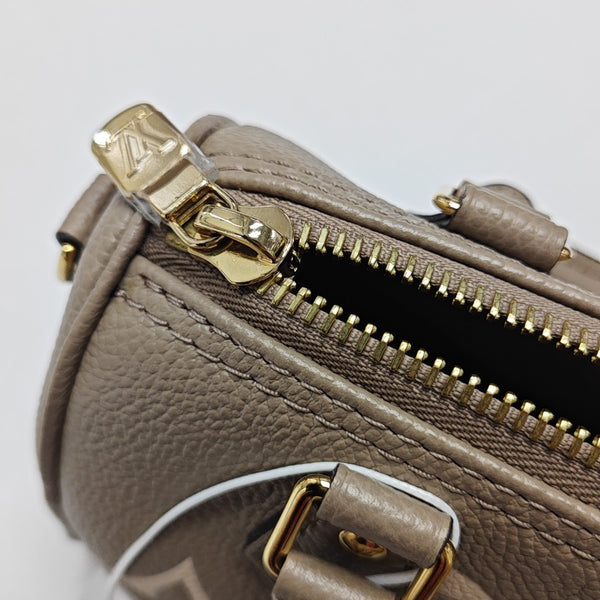 SPEEDY Nano Monogram Calfskin Gray