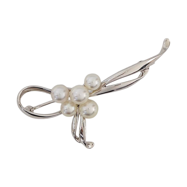 Authenticated pre-owned  925 Sterling Silver Pearl Brooch - Brooch at Looply