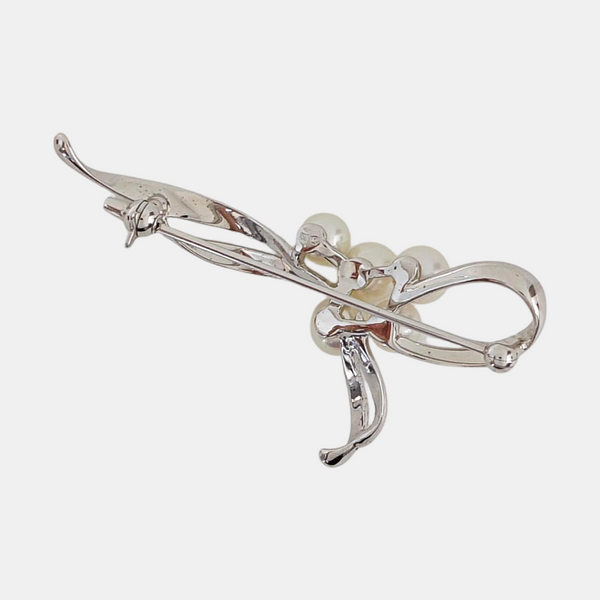 Authenticated pre-owned  925 Sterling Silver Pearl Brooch - Brooch at Looply