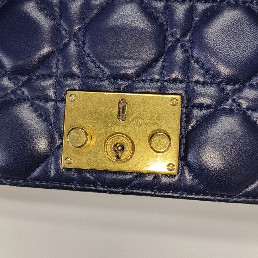 Dioraddict Cannage Lambskin Blue