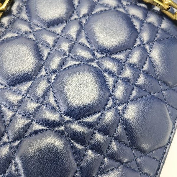Dioraddict Cannage Lambskin Blue
