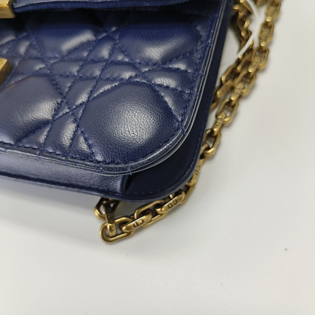 Dioraddict Cannage Lambskin Blue