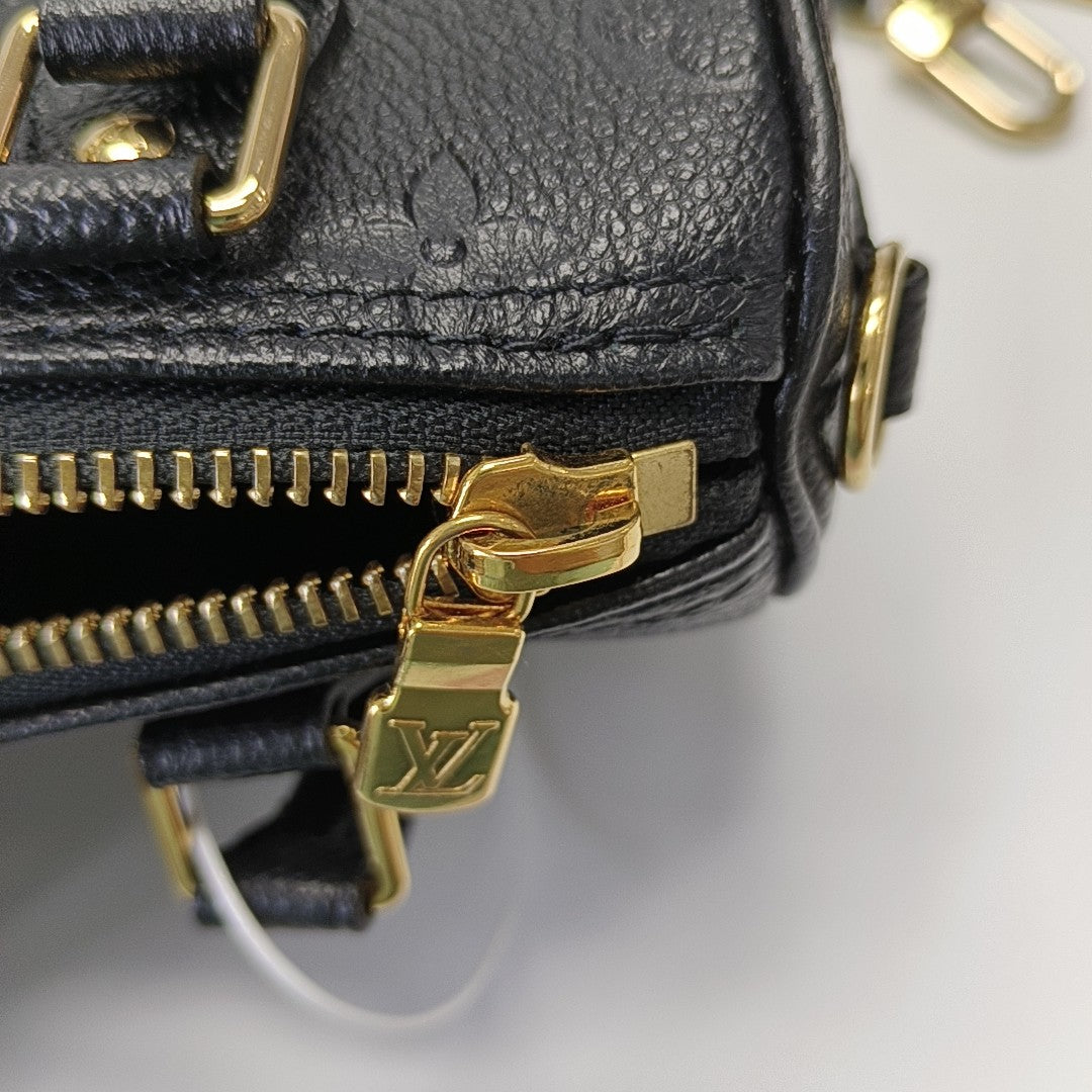 SPEEDY Nano Monogram Calfskin Black