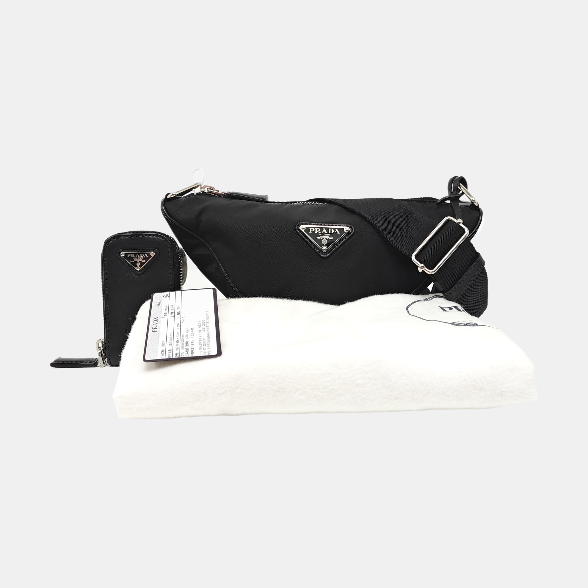 Nylon Shoulder Bag Black