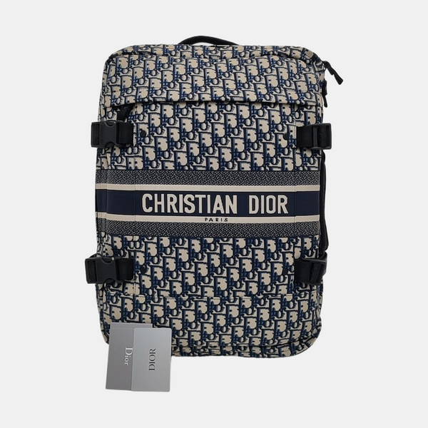 Diortravel Mini Oblique Fabric Blue