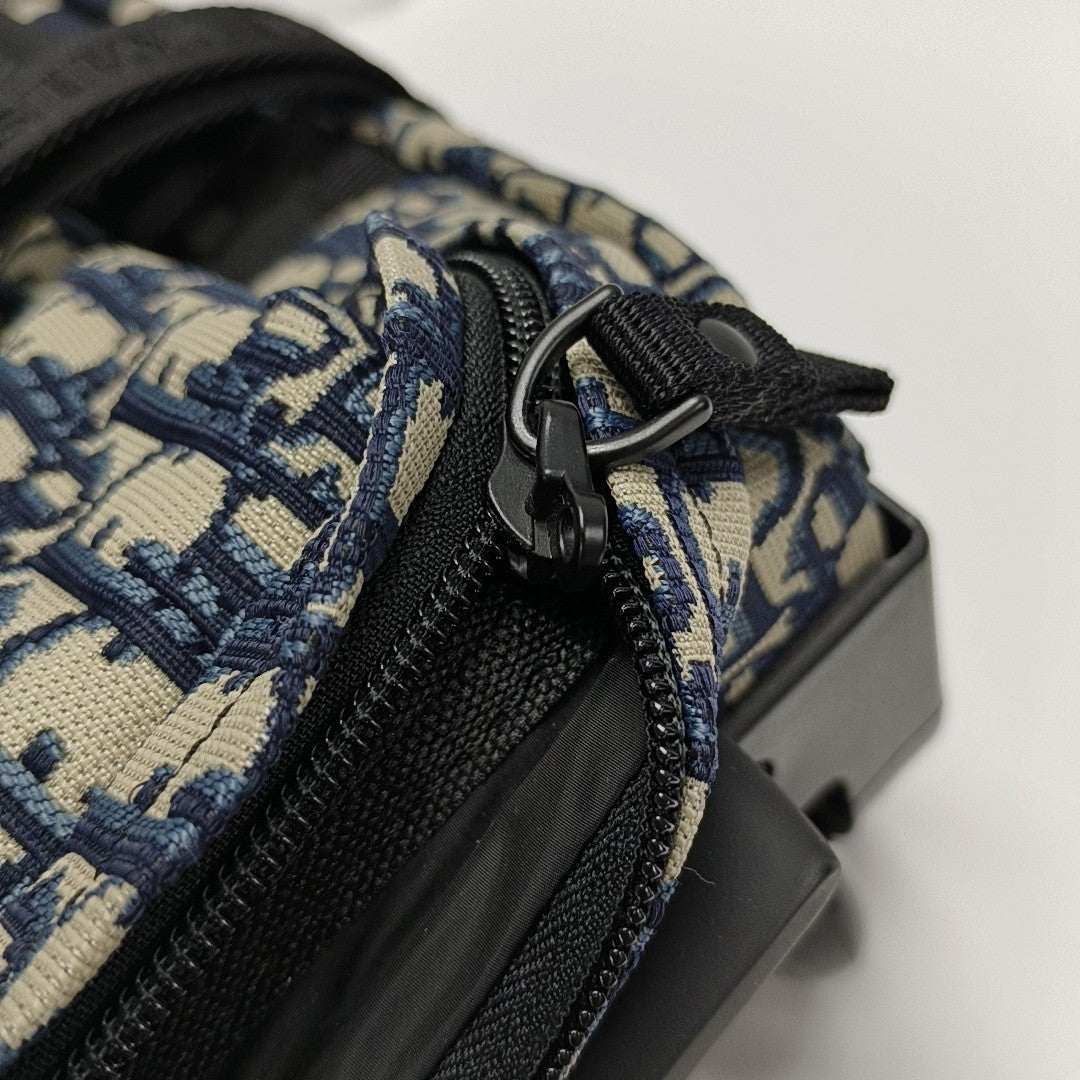 Diortravel Mini Oblique Fabric Blue