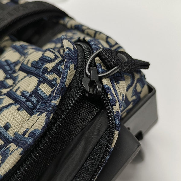 Diortravel Mini Oblique Fabric Blue