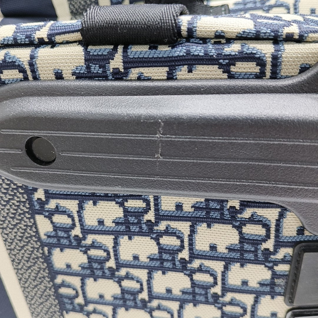 Diortravel Mini Oblique Fabric Blue