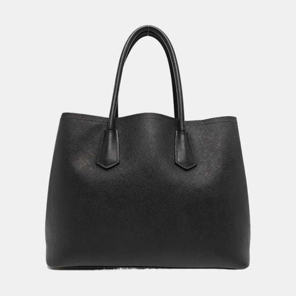 Double Large Saffiano Calfskin Black